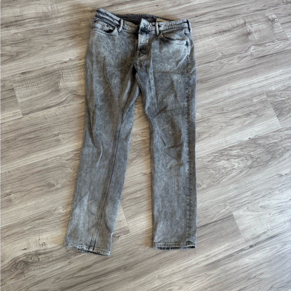 All Saints Gray Straight Jeans Classic Style